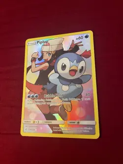 Piplup (Secret) Holo 239/236 NM SM - Cosmic Eclipse Pokemon Card - Image 3