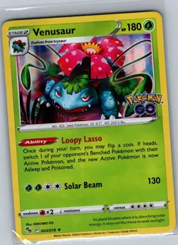 Venusaur 003/078 Holo Pokemon GO - Pokemon Card - NM - Image 1