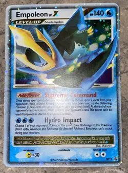 2007 Pokemon Diamond and Pearl Promos Holo Rare Empoleon Lv.X DP11 LP - Image 1