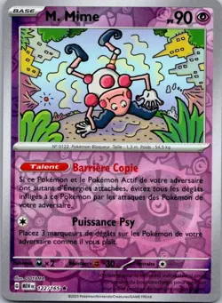 Carte Pokemon M.Mime 122/165 Reverse - 2023 - Image 1