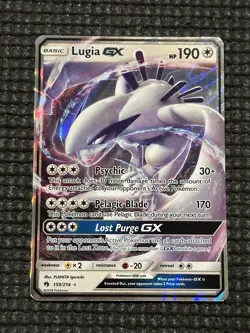 Lugia GX - 159/214 - Pokemon Lost Thunder Sun & Moon Ultra Rare Card NM - Image 2
