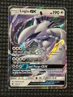 Lugia GX - 159/214 - Pokemon Lost Thunder Sun & Moon Ultra Rare Card NM - Image 3
