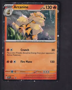 Arcanine (Cosmos Holo) 011 Holo Promo Scarlet & Violet Promo Pokemon Near Mint - Image 1