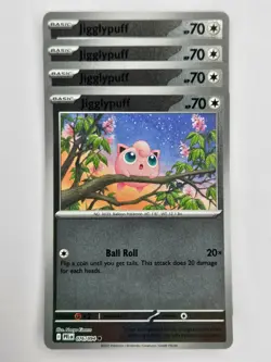 Pokemon - 4x 076/094 Jigglypuff - Common Reverse Holo - Image 1