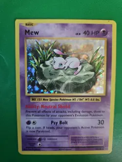 Mew 53/108 Holo Rare Evolutions Pokemon Holo LP - Image 1