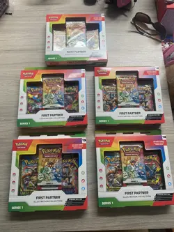 Pokemon TCG First Partner Illustration Collection Box Series 1 New & Sealed x 5 - Image 1