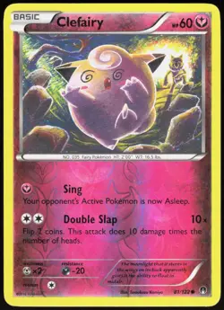 BREAKpoint Clefairy 81/122 Common Pokemon Reverse Holo MP - Image 1