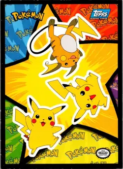 1999 Topps Pokemon the First Movie #NNO Mewtwo puzzle, top right Blue Topps Logo - Image 1