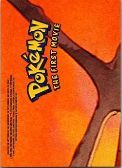 1999 Topps Pokemon the First Movie #NNO Mewtwo puzzle, top right Blue Topps Logo - Image 2