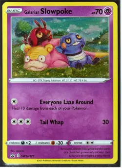 2021 Pokemon Galarian SLOWPOKE SWSH126 BLACK STAR RARE PROMO - COSMOS HOLO -NM - Image 1