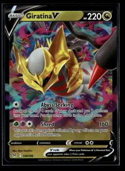 Giratina V 130/196 Holo V Rare Lost Origin Pokemon NM/M - Image 1