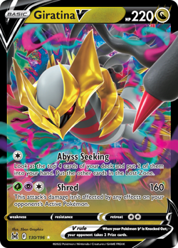 Giratina V 130/196 Holo V Rare Lost Origin Pokemon NM/M - Image 4