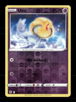 Uxie 065/189 Astral Radiance Reverse Holo NM/M Pokemon - Image 1