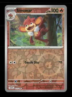 Simisear 015/086 White Flare Reverse Holo NM/M Pokemon - Image 1