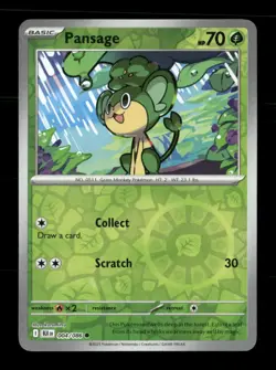 Pansage 004/086 Black Bolt Reverse Holo NM/M Pokemon - Image 1