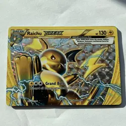 Pokemon Raichu BREAK 50/162 Breakthrough Holo Rare Stage Break HP 130 2015 - Image 1