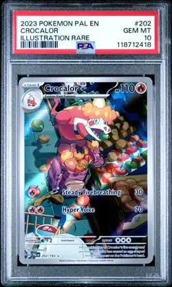 2023 POKEMON PAL EN-PALDEA EVOLVED ILLUSTRATION RARE #202 CROCALOR PSA 10 - Image 1