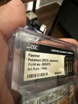 CGC PRISTINE 10 Japanese Pokemon 2023 Pawmot AR 085/078 Violet ex Art Rare - Image 5
