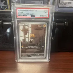 2025 POKEMON WHT EN-WHITE FLARE ILLUSTRATION RARE #116 JOLTIK PSA 10 - Image 1
