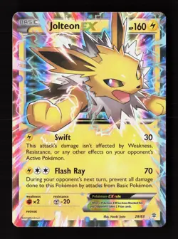 Jolteon EX 28/83 Holo EX Rare Generations Pokemon Near Mint - Image 1