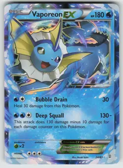 Vaporeon EX 24/83 Holo EX Rare Generations Pokemon Holo Near Mint - Image 1