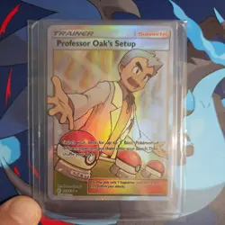 Pokemon Professor Oak's Setup Full Art Ultra Rare Holo Sm-Cosmic Eclipse 233/236 - Image 1