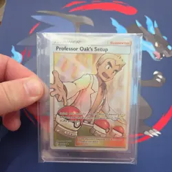 Pokemon Professor Oak's Setup Full Art Ultra Rare Holo Sm-Cosmic Eclipse 233/236 - Image 2
