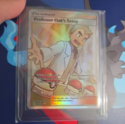 Pokemon Professor Oak's Setup Full Art Ultra Rare Holo Sm-Cosmic Eclipse 233/236 - Image 5
