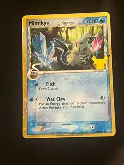 2021 POKEMON SWSH CELEBRATIONS MIMIKYU HOLO BLACK STAR PROMO #SWSH136 - Image 1