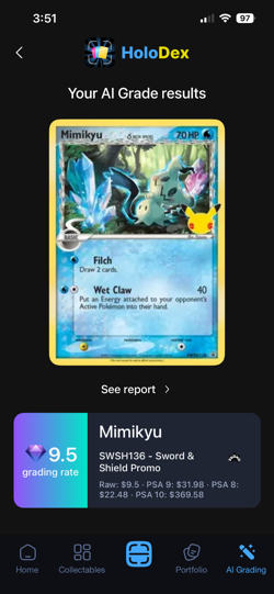 2021 POKEMON SWSH CELEBRATIONS MIMIKYU HOLO BLACK STAR PROMO #SWSH136 - Image 3