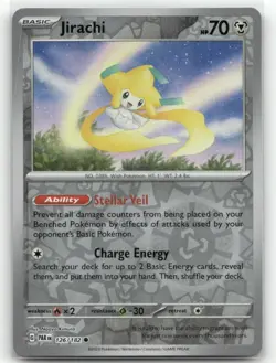 Jirachi Reverse Holo 126/182 SV04: Paradox Rift Common Pokemon TCG - Image 1