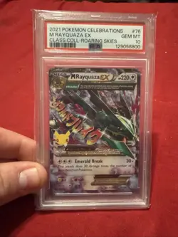 2021 Pokemon Sword & Shield Celebrations 76 M Rayquaza EX PSA 10 - Image 1