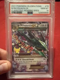 2021 Pokemon Sword & Shield Celebrations 76 M Rayquaza EX PSA 10 - Image 3