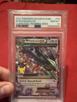2021 Pokemon Sword & Shield Celebrations 76 M Rayquaza EX PSA 10 - Image 5