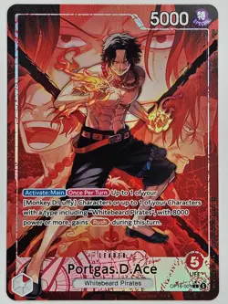 One Piece OP16-001 Portgas.D.Ace Leader Alt Art - Image 1