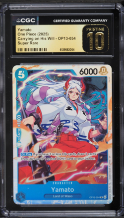 2025 One Piece Carrying On His Will Yamato Super Rare PRISTINE #OP13-054 CGC 10 - Image 1
