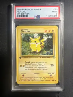 Pokemon TCG Jungle Pikachu 1st Edition 1999 Card #60/64 - PSA 9 - MINT - Image 1