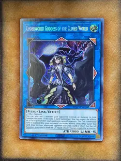 Yugioh Underworld Goddess of the Closed World BLVO-EN050 Secret Rare 1st Ed NM - Image 1
