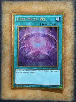 Yugioh Dark Magic Veil MVP1-ENG19 Gold Rare 1st Ed LP - Image 1