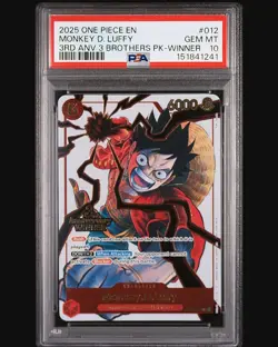 PSA 10 2025 ONE PIECE 3RD ANNIVERSARY TOURNAMENT 012 MONKEY D. LUFFY WINNER - Image 1