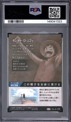 PSA 9 2020 ONE PIECE WAFERS JAPANESE NEW WORLD CHAMPION 19 MONKEY D. LUFFY - Image 2