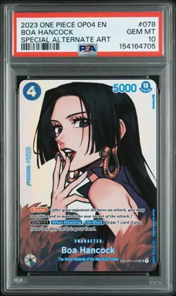 2023 ONE PIECE OP04-KINGDOMS OF INTRIGUE #078 BOA HANCOCK PSA 10 - Image 1
