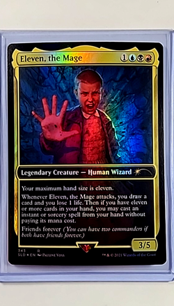 MTG Magic the Gathering Secret Lair Stranger Things Foil #343 Eleven the Mage 11 - Image 1