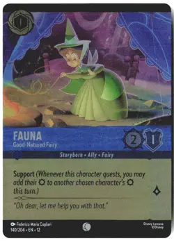 Disney Lorcana TCG Fauna - Good-Natured Fairy 140/204 Foil Wilds Unknown - Image 1