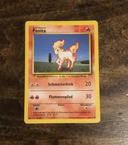 Ponyta Pokemon Card - Full German Card - 1999 - 60/102 - Image 1