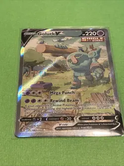 Golurk v Alternate Full Art Holo Card 182/203SWSH07 Evolving Skies Single Strike - Image 1