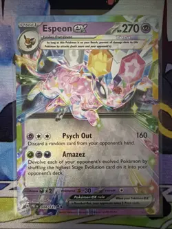 Espeon ex 034/131 Sv: Prismatic Evolutions Holo Pokemon TCG Card Nm - Image 1