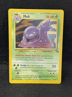 Muk 13/62 Fossil Set - Holo Pokemon Card - MP - Image 1
