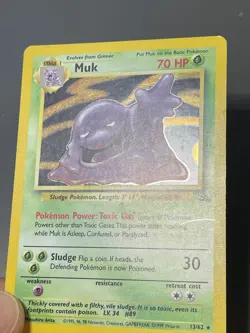Muk 13/62 Fossil Set - Holo Pokemon Card - MP - Image 2