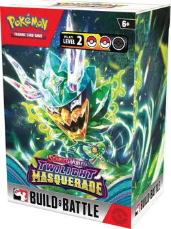 Pokemon TCG Twilight Masquerade Build and Battle Box 4 Booster Packs Promo Card - Image 1